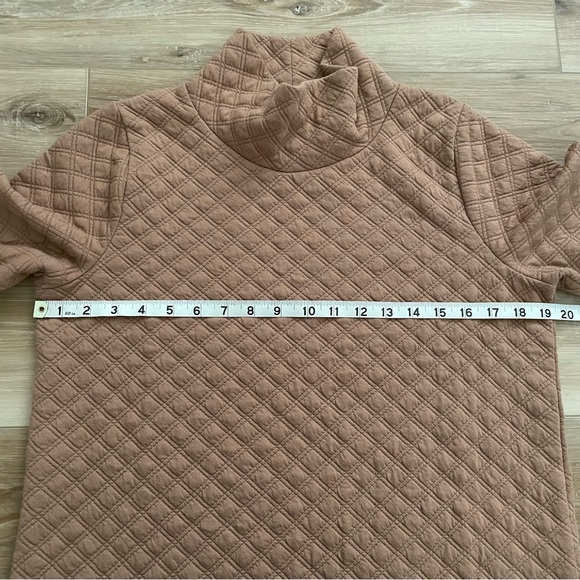 J. Crew Quilted Mockneck Pullover BL249 sz L - Picture 4 of 6